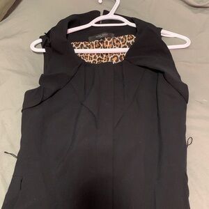 Nine West Black Dress with Animal Print Accent